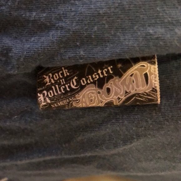 GUC AEROSMITH CROPPED T W/BLING & FRINGE!! - Picture 4 of 6